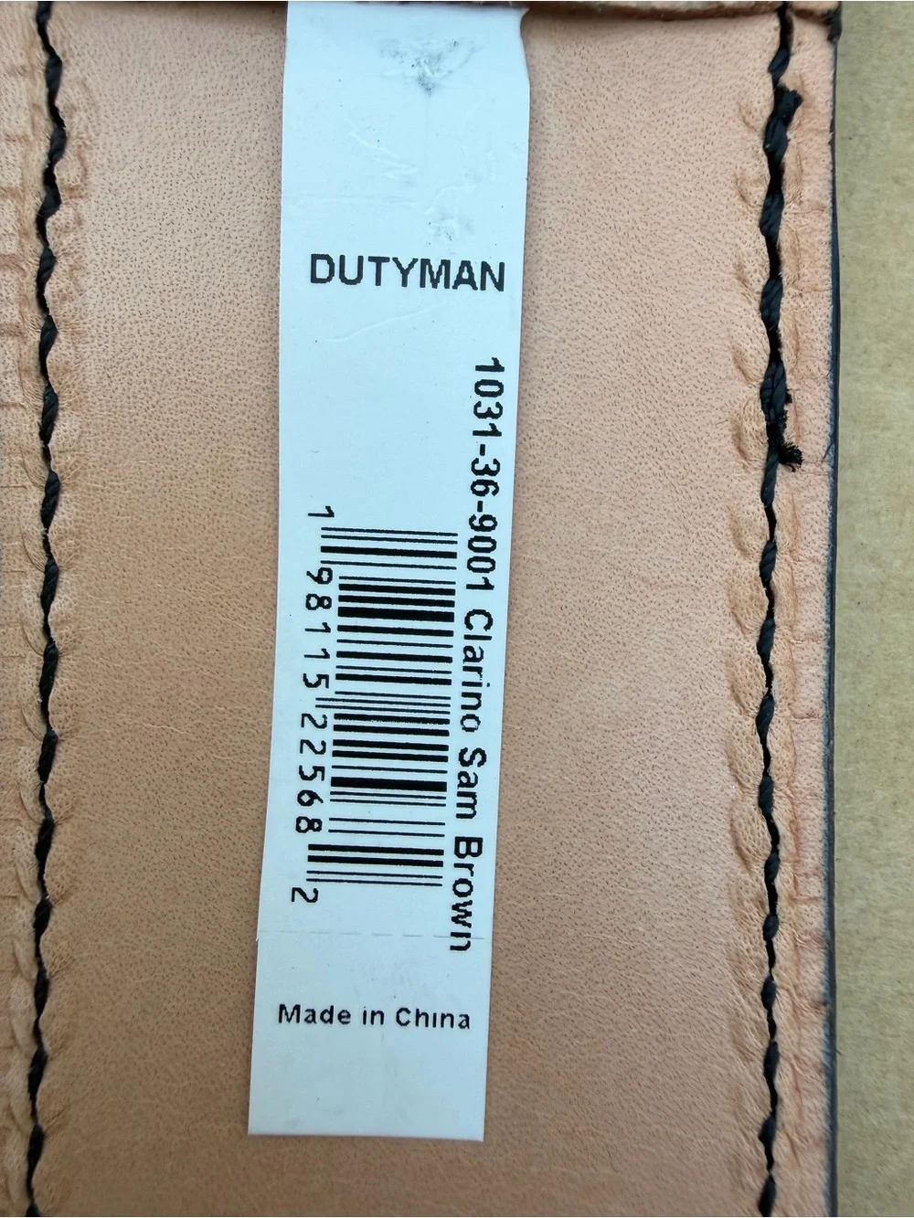 DUTYMAN 1031 High-Gloss Leather Sam Browne Duty Belt Size 36 Gold Hardware